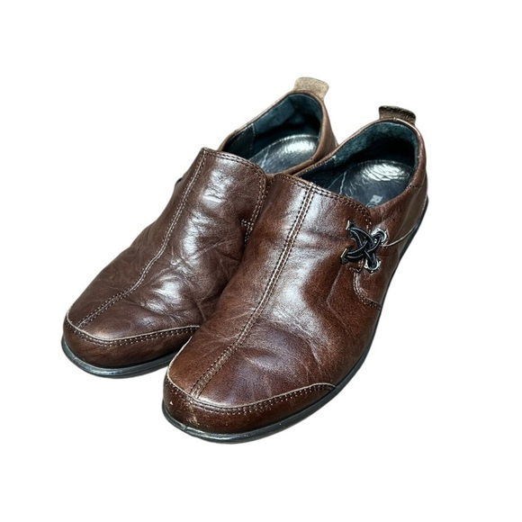 🌻Romika 'City Light 45' Distressed Burgundy Comfort Loafers Women's Size 37 - Picture 6 of 12